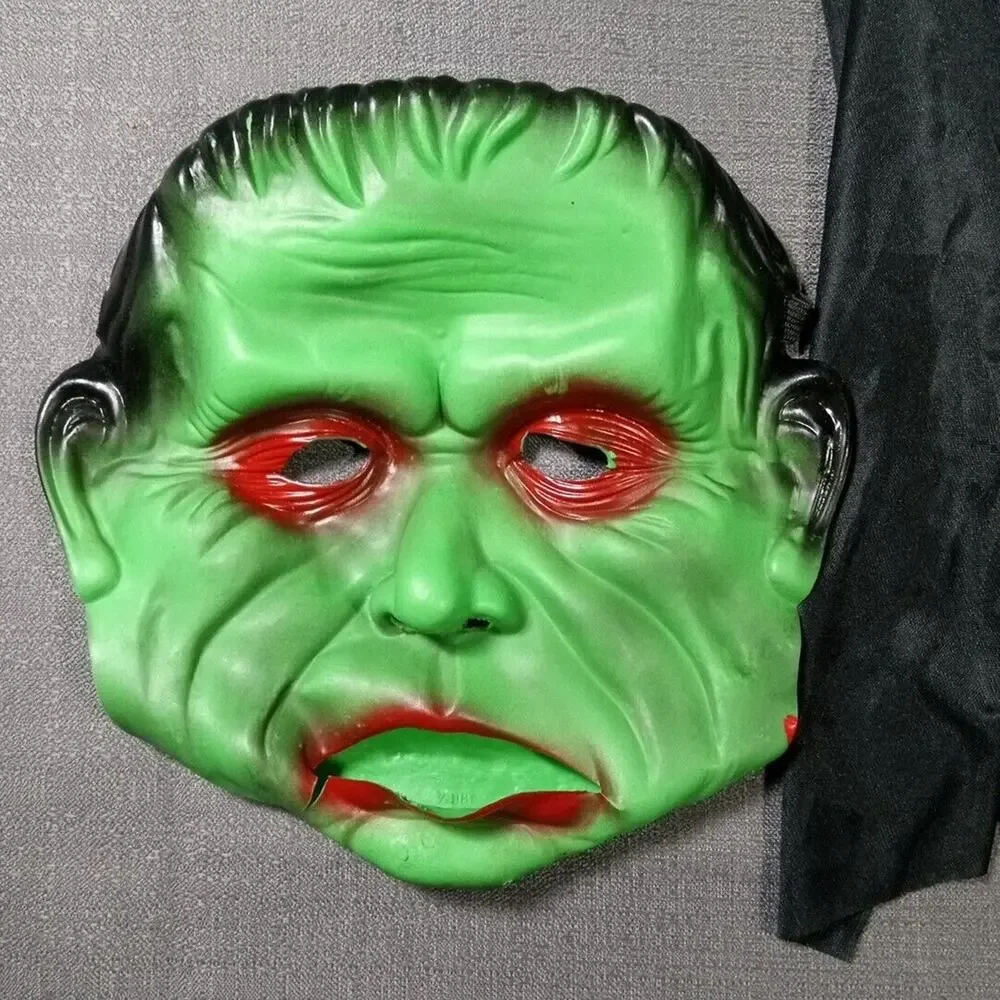 Vtg 90s Kids Ghost Frankenstein Halloween Mask Rubber Latex Vinyl Costume Lot